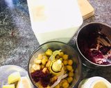 A picture of step 1 of Beetroot Hummus.