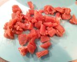 Une image de l'étape 1 de Tartare de thon et sa crème au paprika.
