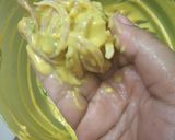 A picture of step 2 of Piaji / pyaji (odia snack).