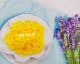 Hình bước làm 3 của món Mứt dừa dẻo sầu riêng màu vàng của hạt dành dành