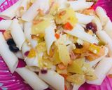 Foto del paso 4 de la receta: Pasta penne con vegetales salteados, uvas y almendras🍝