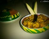 A picture of step 7 of Aam-shol (Snake head murrel fish with green mango).