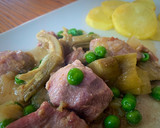 Foto del paso 9 de la receta: Pavo guisado con alcachofas y guisantes