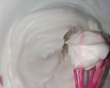 A picture of step 2 of Souffle pancakes (heart shaped).