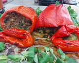 Foto del paso 6 de la receta: Pimientos al horno rellenos de carne, champiñones y verduras