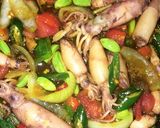 Foto langkah ke 7 dari resep Tumis Cumi Asin Pete.