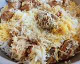 A picture of step 9 of Chicken Biryani 😋😋.