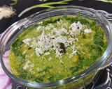 A picture of step 10 of Lilva Tuvar in green garlic gravy.