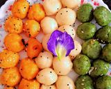 तिरंगा सूजी बॉल्स रेसिपी चरण 9 फोटो