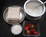 A picture of step 1 of Strawberry cake.