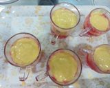 A picture of step 3 of Custard strawberry jelly with peach sauce.