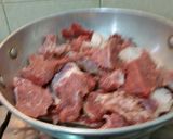 A picture of step 1 of Chanp Boti Masala.