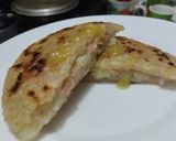 Foto del paso 10 de la receta: Arepa🫓de maíz🌽peto con relleno🥓hawaiano🧀🍍🥯