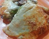 Foto del passaggio 4 della ricetta Crepes di piselli con funghi e speck