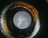 A picture of step 2 of Creme Caramel.