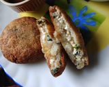 A picture of step 6 of Aloo tikki stuffed with cottage cheese.