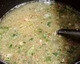 A picture of step 3 of Barnyard millet Farali Upma with cucumber raita.