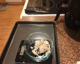 A picture of step 1 of Egg white scramble with crab meat and crispy red pepper.