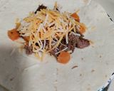 A picture of step 3 of Angus sweet burrito.
