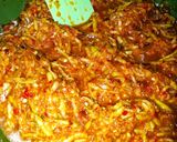 Foto langkah ke 5 dari resep Pepes Ikan Belanak Sambal Pencit (Mangga Muda).