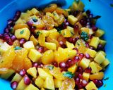 A picture of step 6 of Mango pomegranate summer salad.