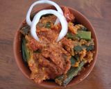 A picture of step 14 of Masala Bhindi.