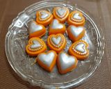 A picture of step 5 of Orange Qubes Stuffed Chocolates.