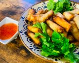 A picture of step 4 of Wantan Roll Fry.
