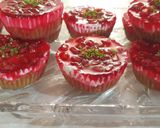 عکس مرحله 6 از دستور مینی چیز کیک یخچالی انار🥧🍮
