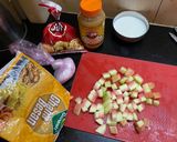 A picture of step 1 of Watermelon Rind Halwa.