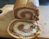 A picture of step 12 of 2 layer bread.