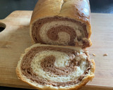 A picture of step 12 of 2 layer bread.