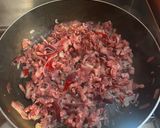A picture of step 1 of Frittata with Bacon and Onions.