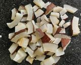 A picture of step 2 of Dry coconut chatani.