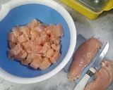 A picture of step 1 of Balochi Tikka Karahi.