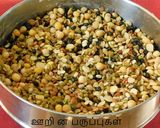 A picture of step 3 of Murungai keerai vadai (tamil).