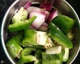 A picture of step 1 of Chilli garlic mushroom.