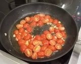 Pas rețetă Spaghete cu roșii cherry, mozzarella și busuioc proaspăt 6 fotografie
