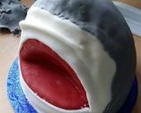 A picture of step 38 of Vickys Great White Shark Cake.
