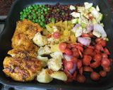 A picture of step 3 of Grill chicken with vegetables and pineapple healthy daid plan.