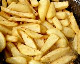A picture of step 1 of MY Chilli Salt & Pepper Chips on a Baguette 😍.