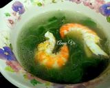 Hình bước làm 3 của món Canh rau má nấu tôm nõn