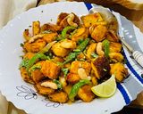A picture of step 6 of Bread Upma.