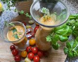 Une image de l'étape 7 de 🍹Gaspacho tomates cerises 🍒 herbes de Provence 🍃🌱🌿.