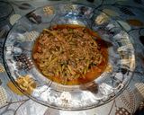 A picture of step 6 of Qeema kachnaar.