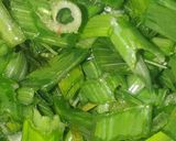 A picture of step 5 of Miyan taushe (groundnut soup).