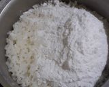 A picture of step 2 of Kalkandu pongal/ kalkandu sadam.