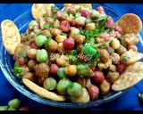 A picture of step 4 of Rainbow Chana Chaat.