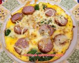Foto del paso 5 de la receta: Tortilla abierta de espinacas, butifarra y queso con semillas de lino
