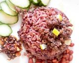 รูปขั้นตอนการทำที่ 7 ของ ข้าวอบหนำเลี๊ยบในหม้อหุงข้าว Baked Salted Black Olive Pork Rice